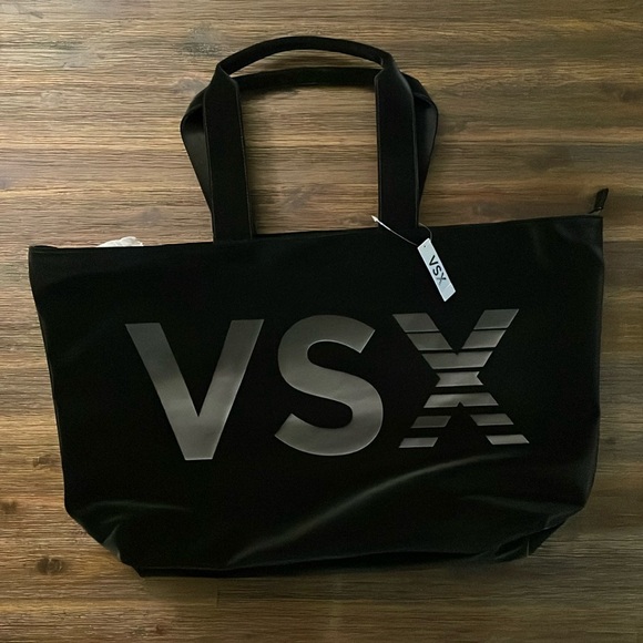 Victoria’s Secret Black VSX Large Tote Bag NWT - Picture 1 of 11
